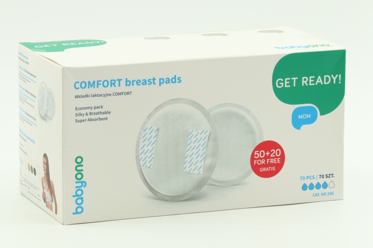 Прокладки BabyOno Comfort д/груди 50 шт + 20 шт 35 пар