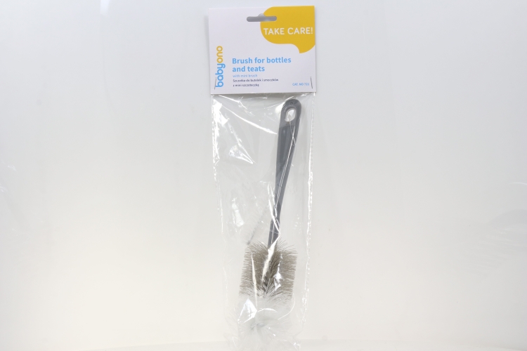 Ершик BabyOno д/мытья детской посуды серый