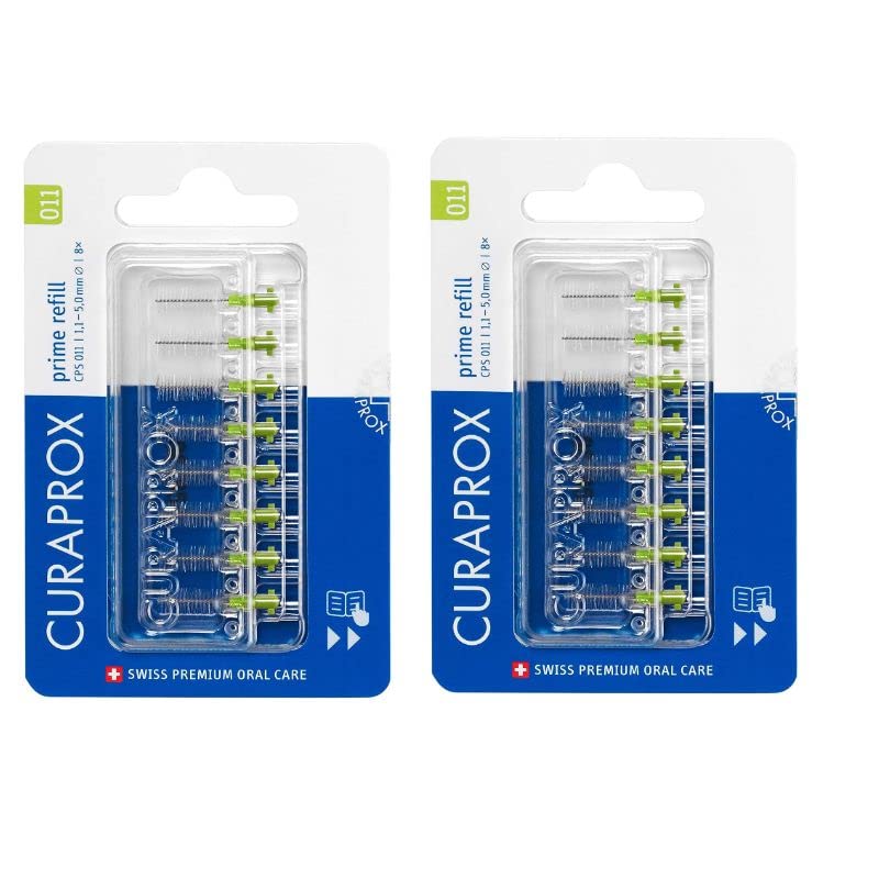 Набор сменных ершиков Craprox Interdental Brush CPS11 из 2 шт. (зеленый) [Всего 16] зелёный