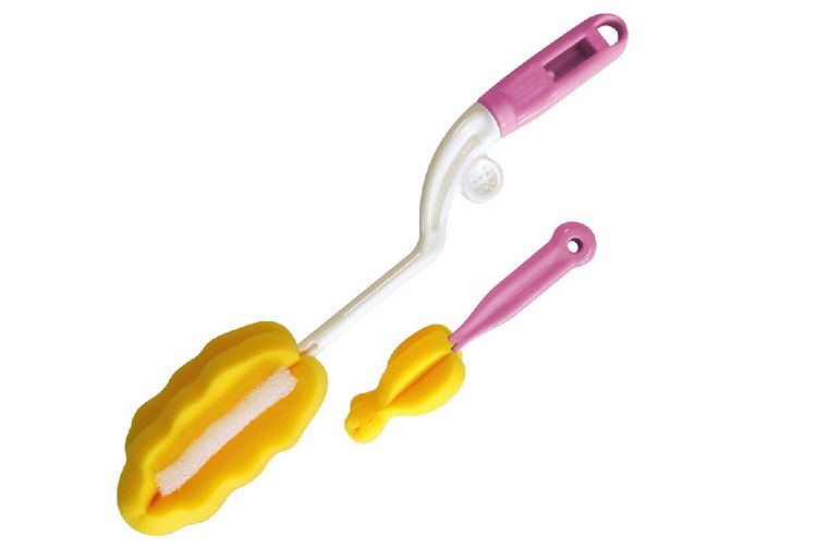 Набор губок-ершиков МультиДом д/мытья бутылочек/соски желтый